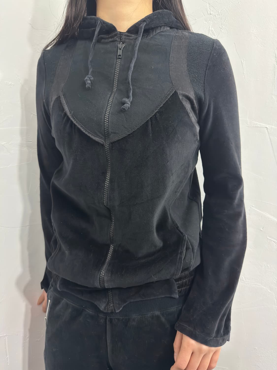 max&co velvet design hood zipup 상품이미지2