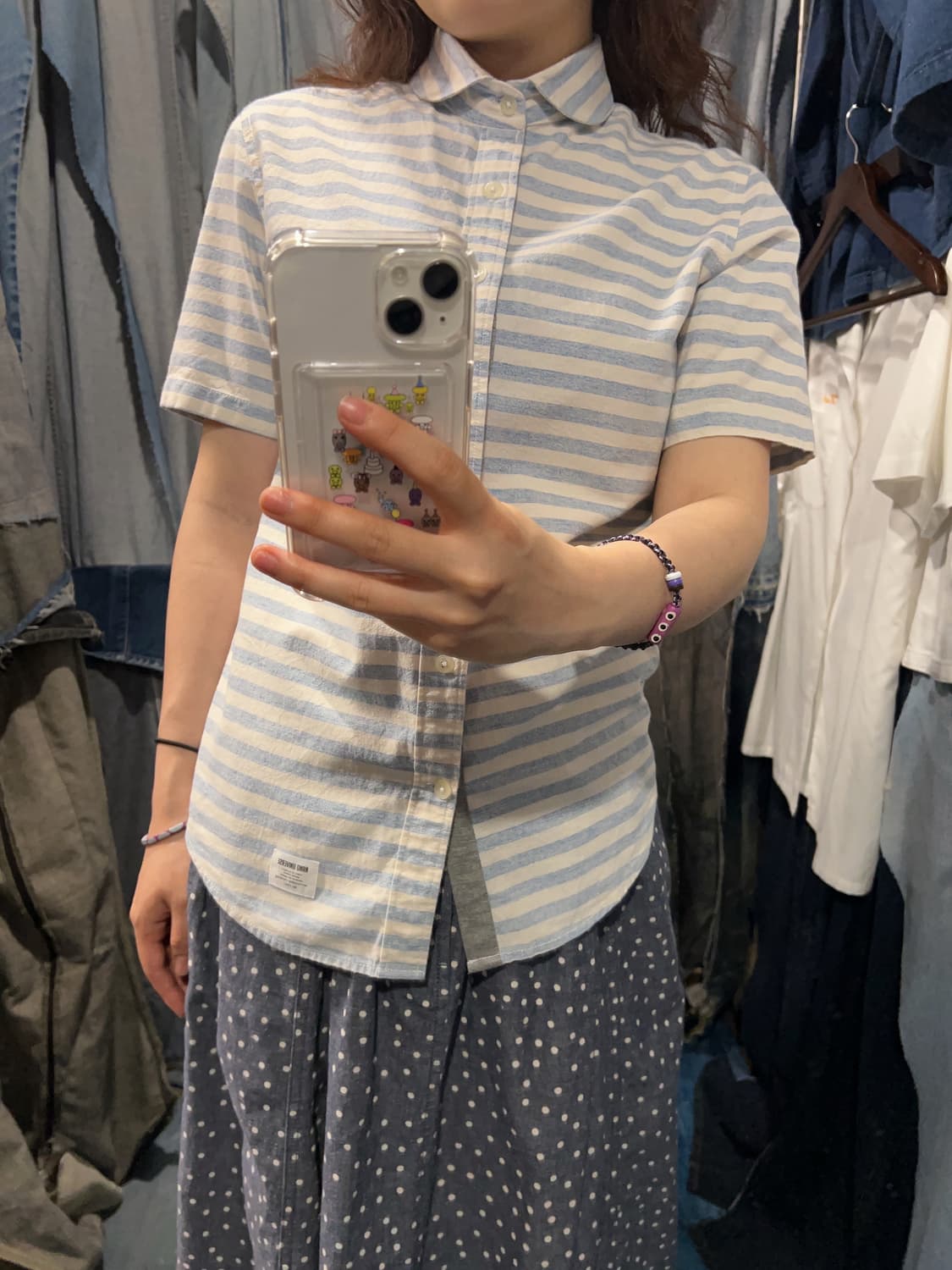 44-55 ) NANO UNIVERSE Stripe Shirt  상품이미지3