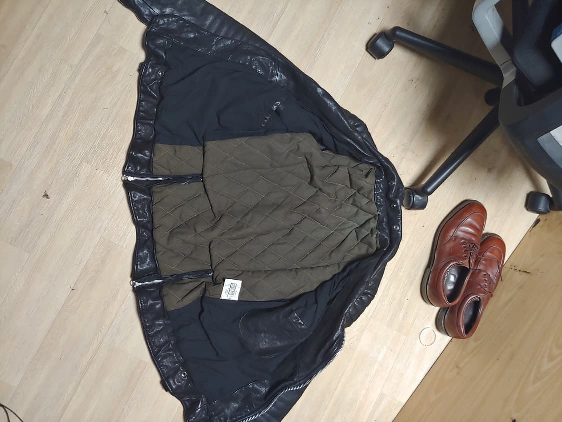 forone 헤비레더 라이더 자켓 L size 상품이미지4