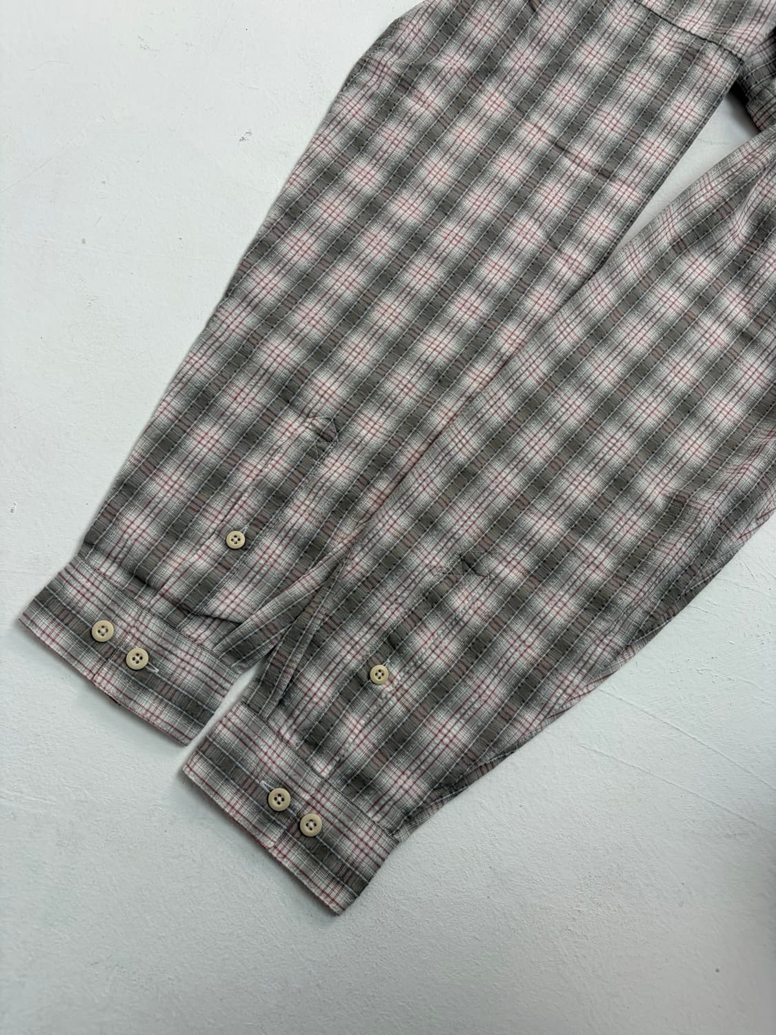 00s Patagonia Plaid Button Up Shirt (bei 상품이미지8