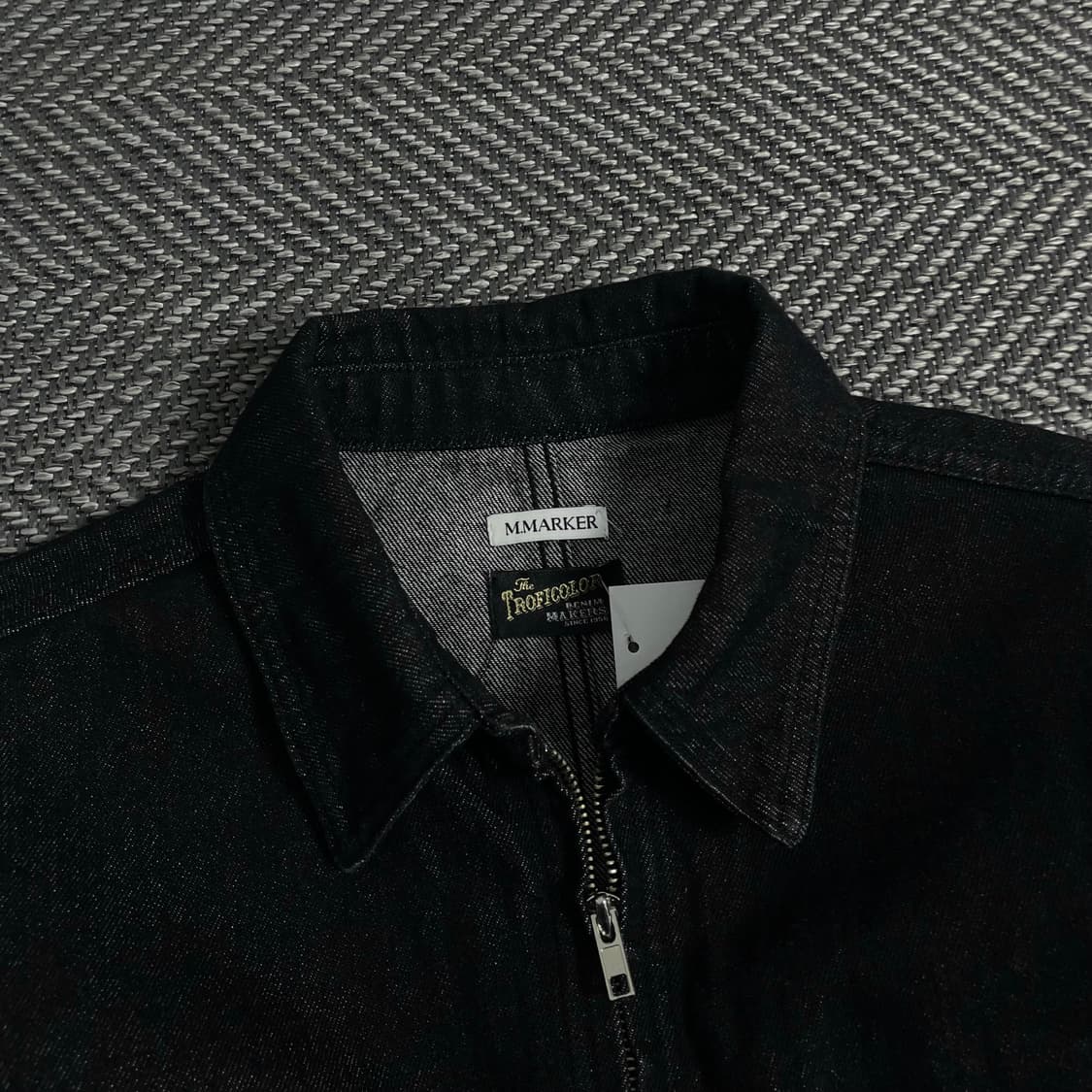 트로피컬러 데님 트러커 워크 자켓 블랙o 3718 상품이미지5