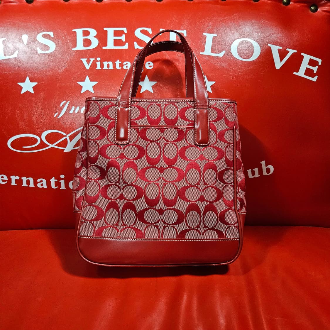 코치(Coach) 자가드 가죽 토트백  상품이미지2