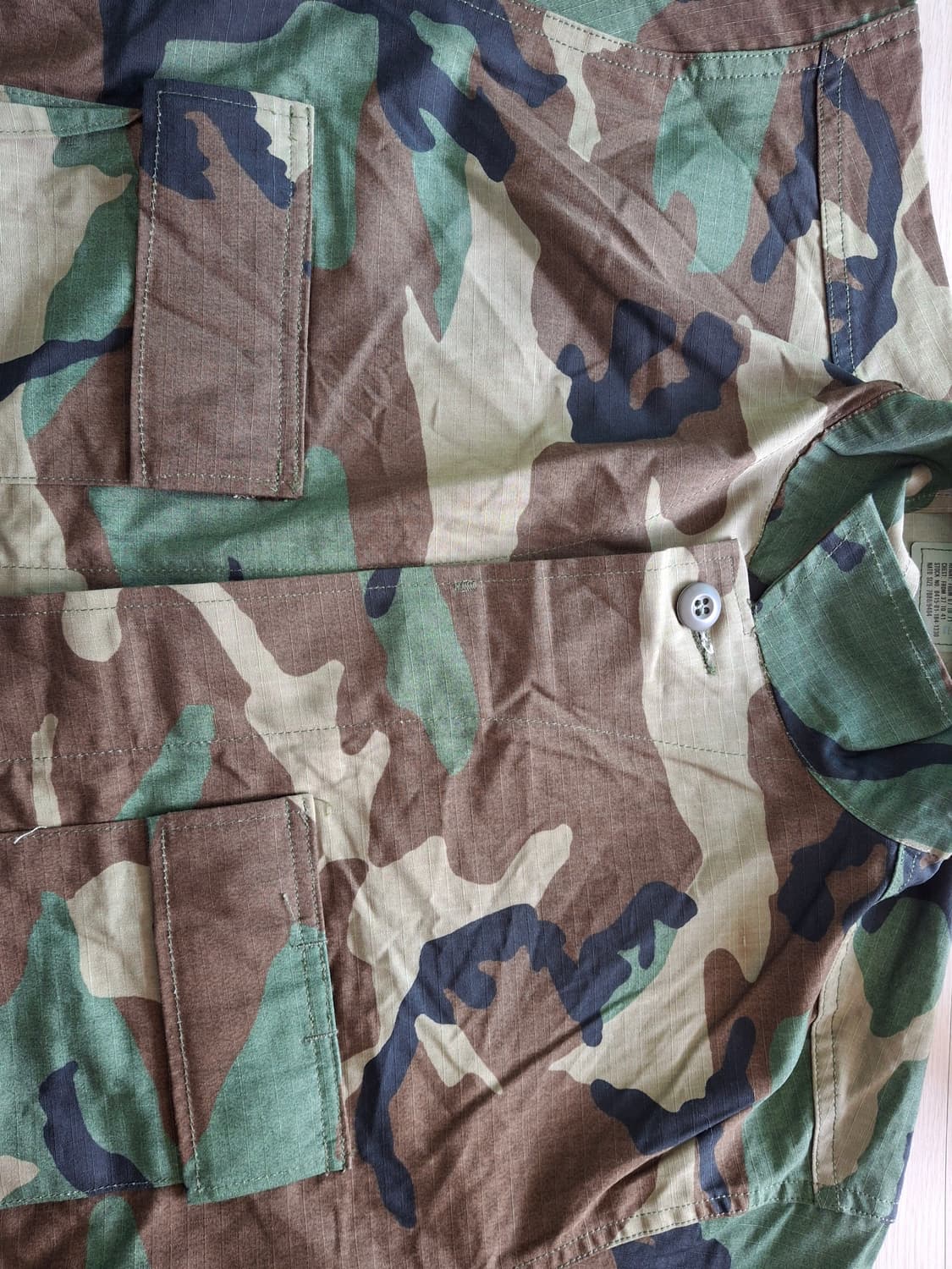 미군 밀리터리 우드랜드 카모 립스탐 상의 M-R 상품이미지3