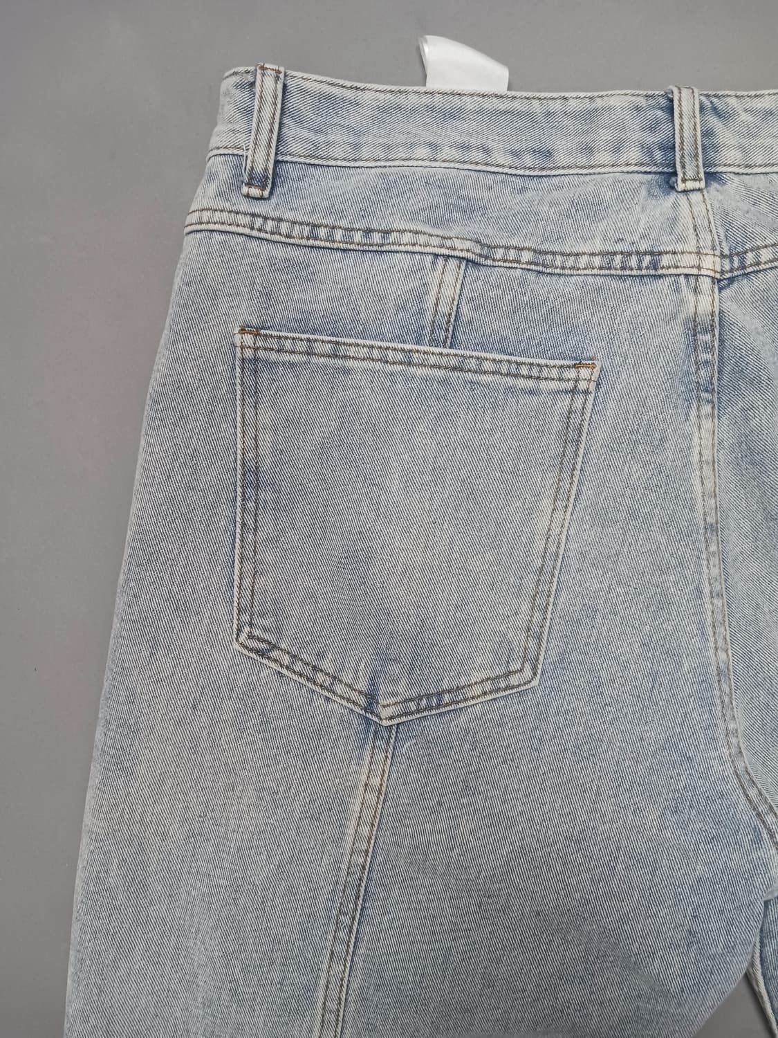 [34] 스모킹라이프 연청 스톤워싱 와이드 스트레이트진 청바지 상품이미지8