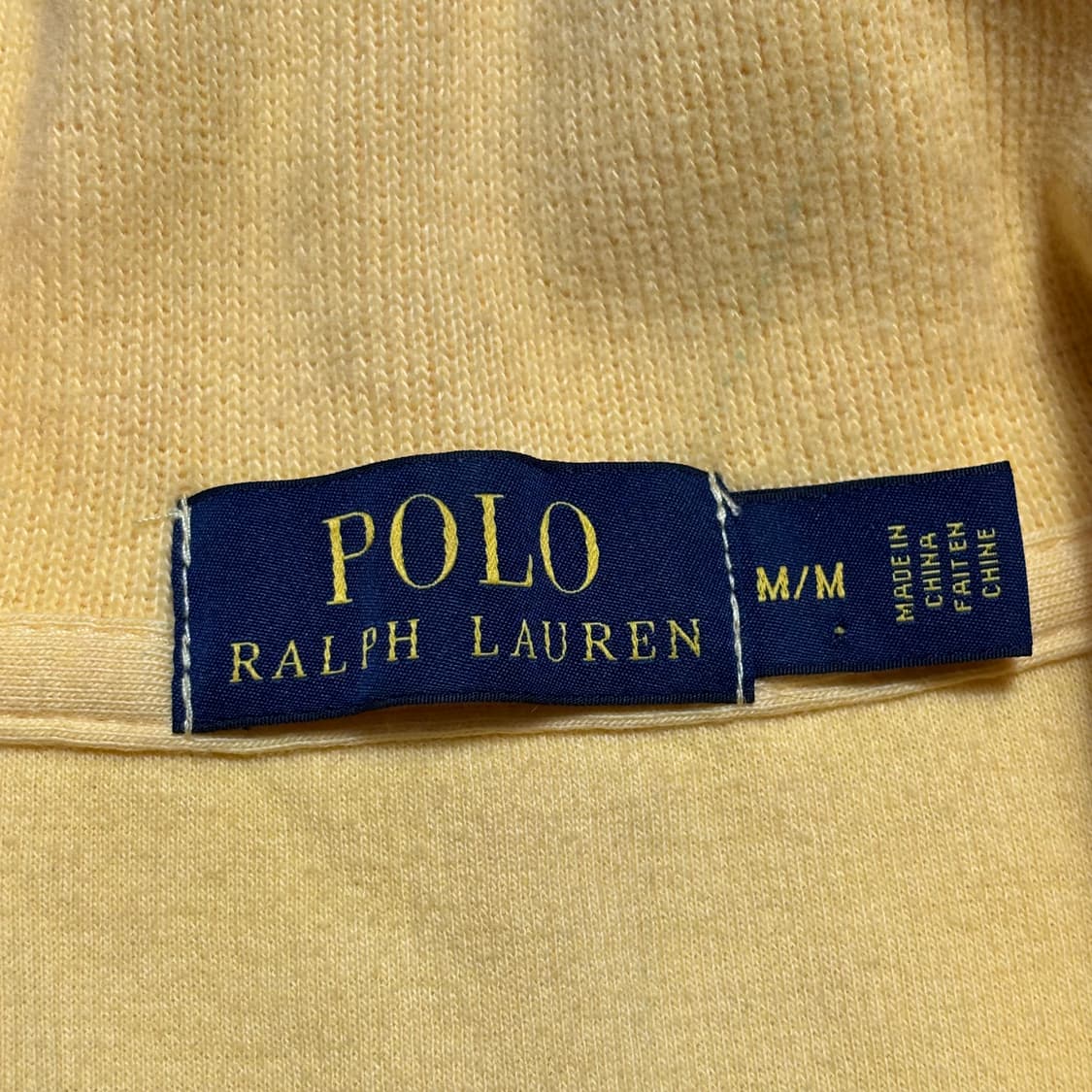 M 폴로랄프로렌 옐로우 반집업 코튼 니트 상품이미지4