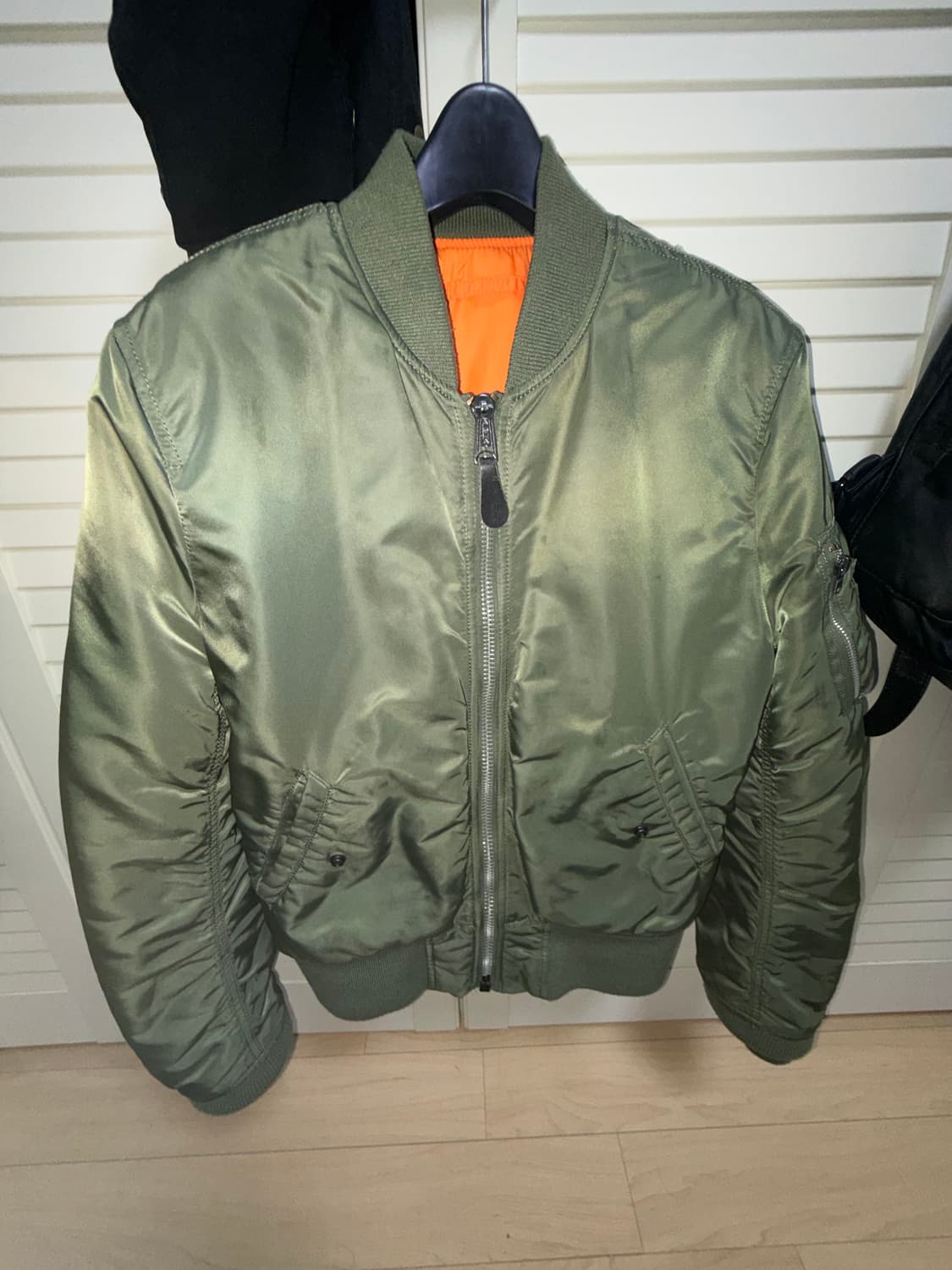 알파인더스트리 ma-1 카키 슬림핏 마원 봄버 상품이미지4