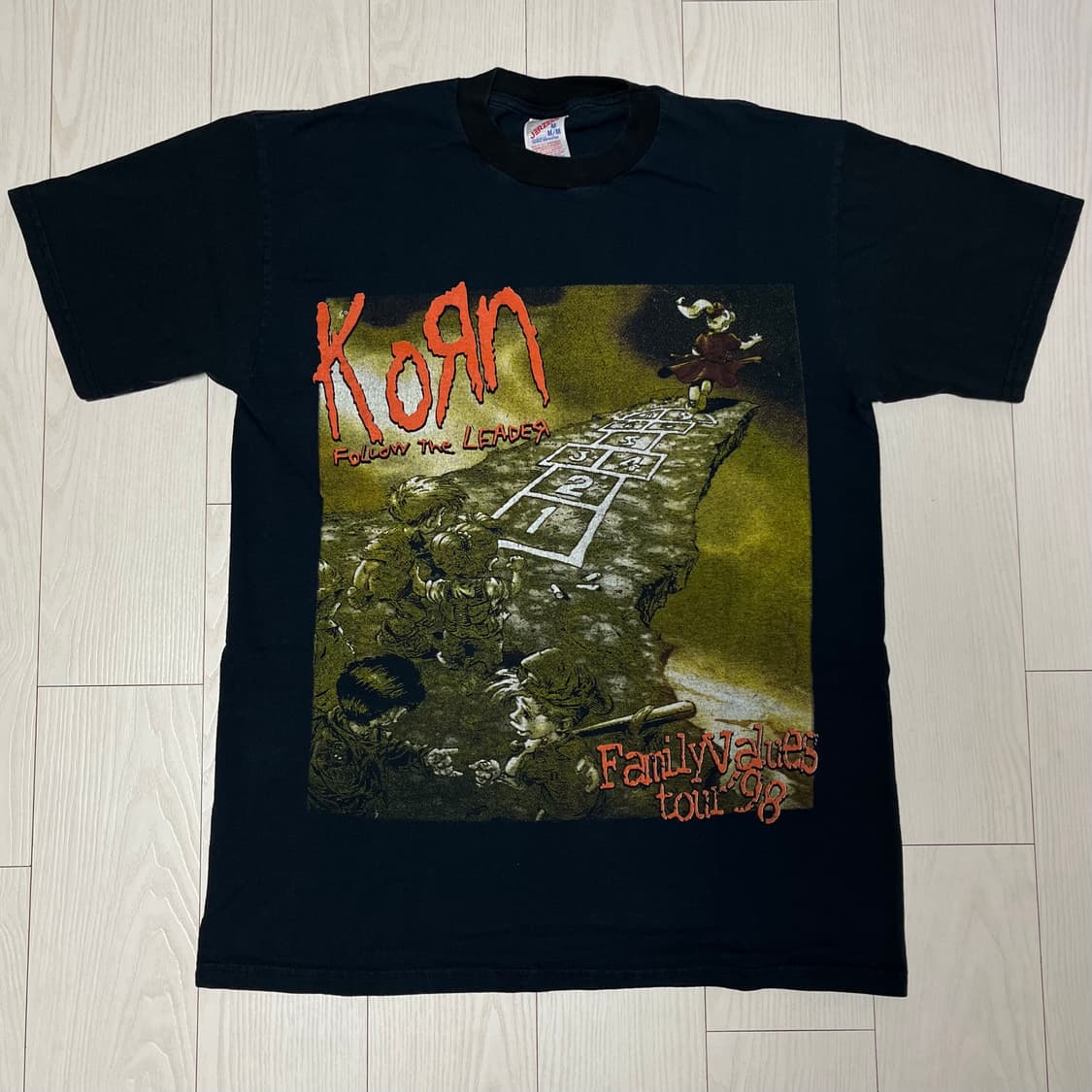 [M] 90s 콘 Korn 빈티지 락밴드 티셔츠 상품이미지1