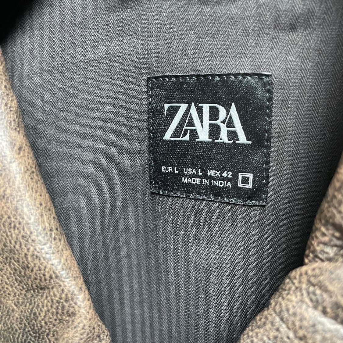 [L] ZARA 가죽 리얼 레더 자켓 상품이미지3