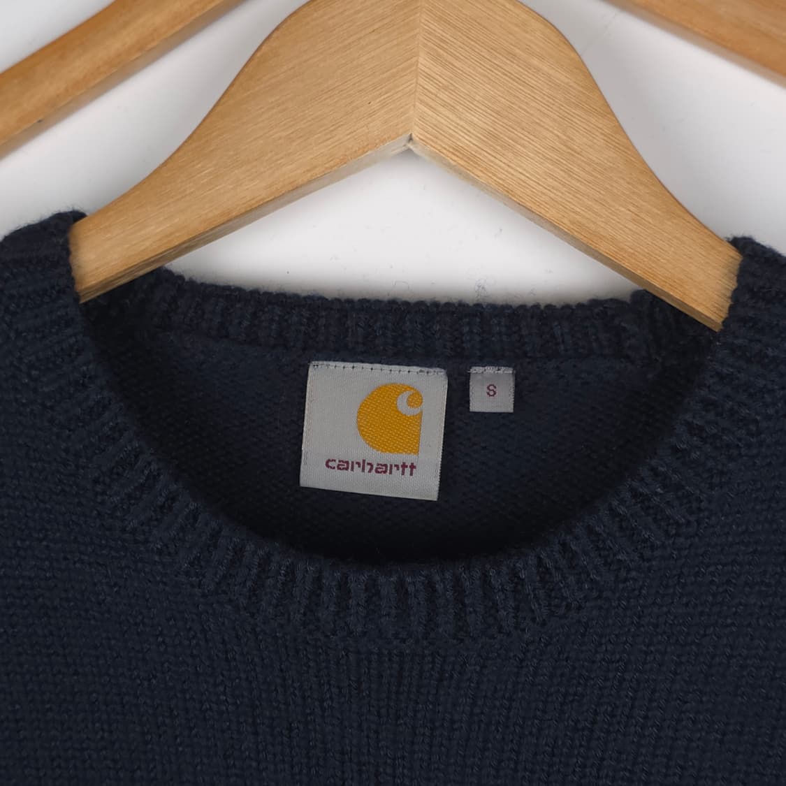 칼하트 포켓 엘보패치 메리노울 니트 네이비 (S) 상품이미지4
