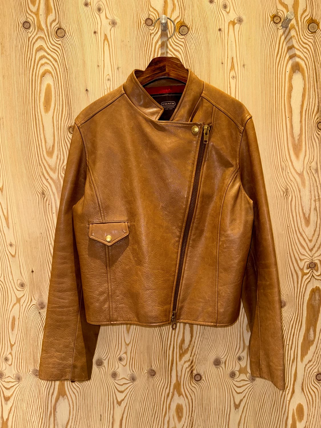 코치 언발란스 투웨이 레더 자켓 상품이미지1