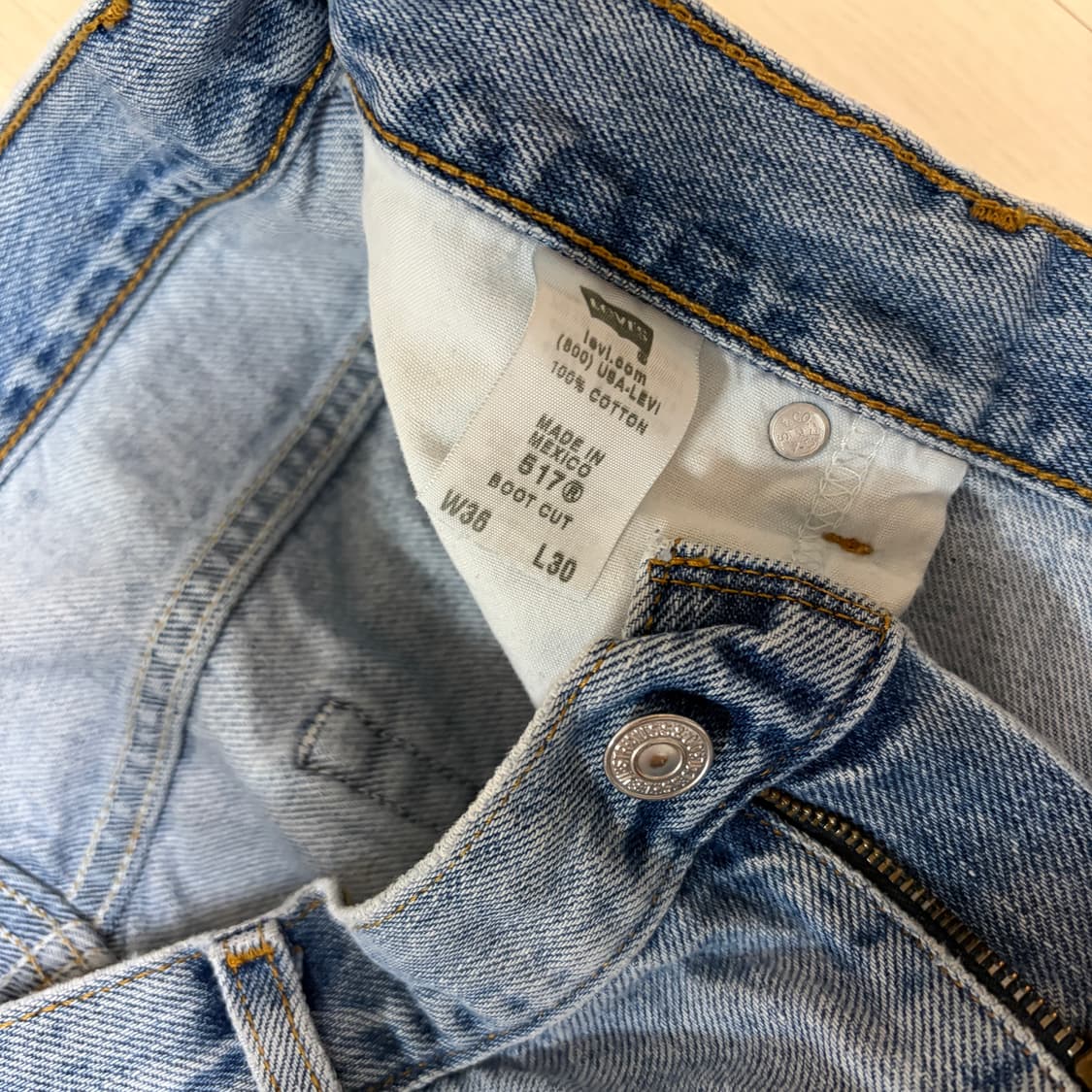 리바이스 517 데님 w36 연청 상품이미지3