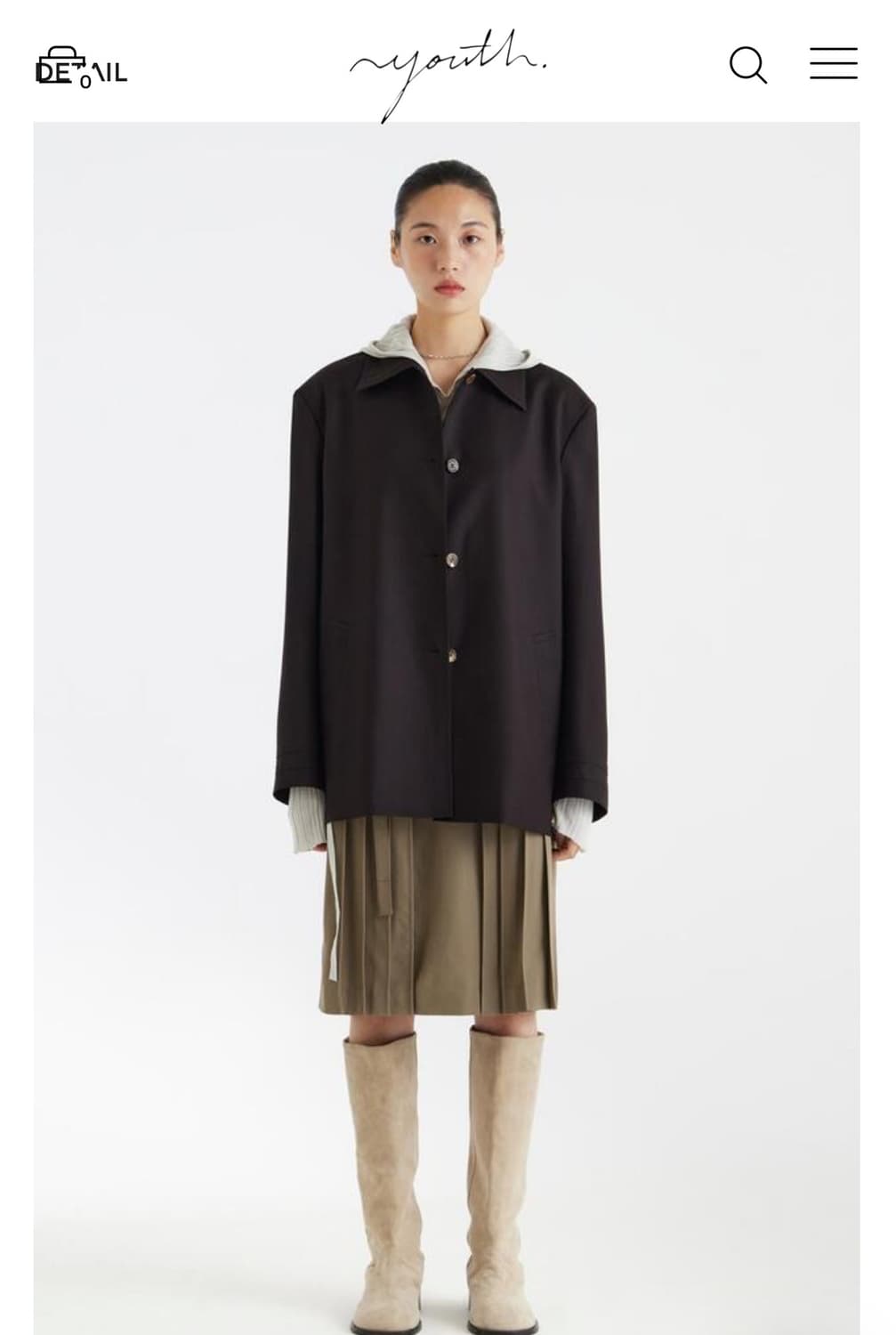 유스 single midi jaket 상품이미지2