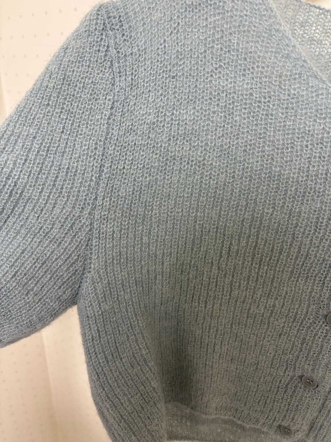 아모멘토 알파카크롭가디건_민트 판매/실착1회 상품이미지4