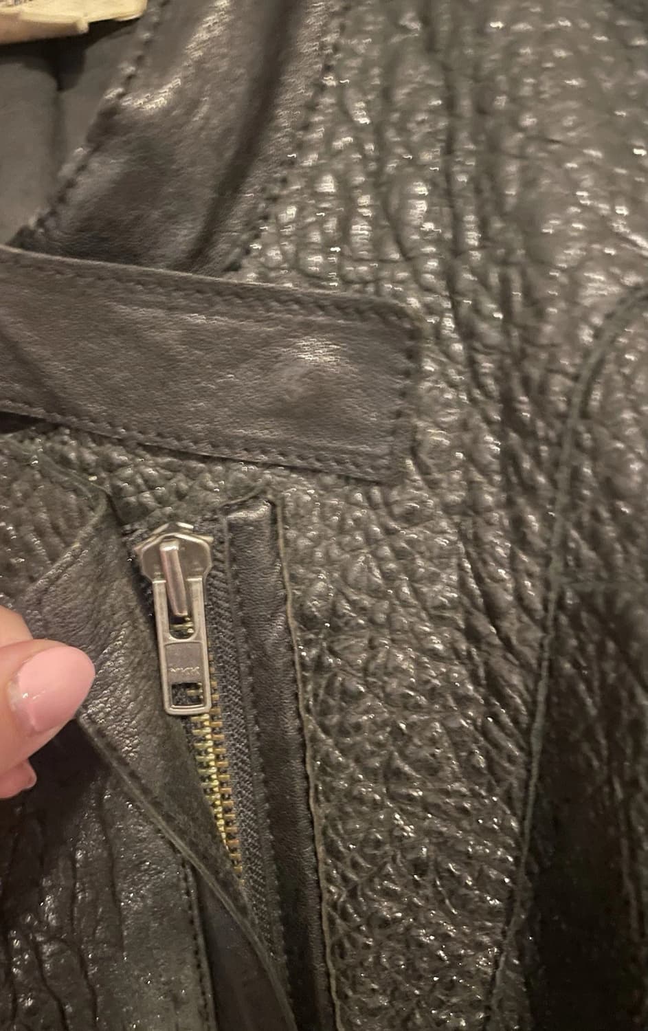 헬무트 랭 텍스처드 레더 모토 자켓 상품이미지2