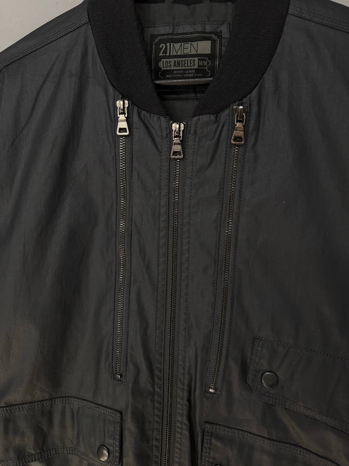 21 Men 지퍼 디테일 코팅 자켓  상품이미지5