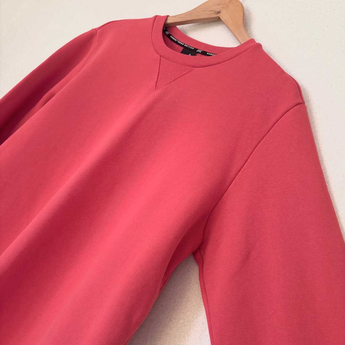 캉골 맨투맨 티셔츠 M 100 루즈핏 톤다운된 핑크 상품이미지6