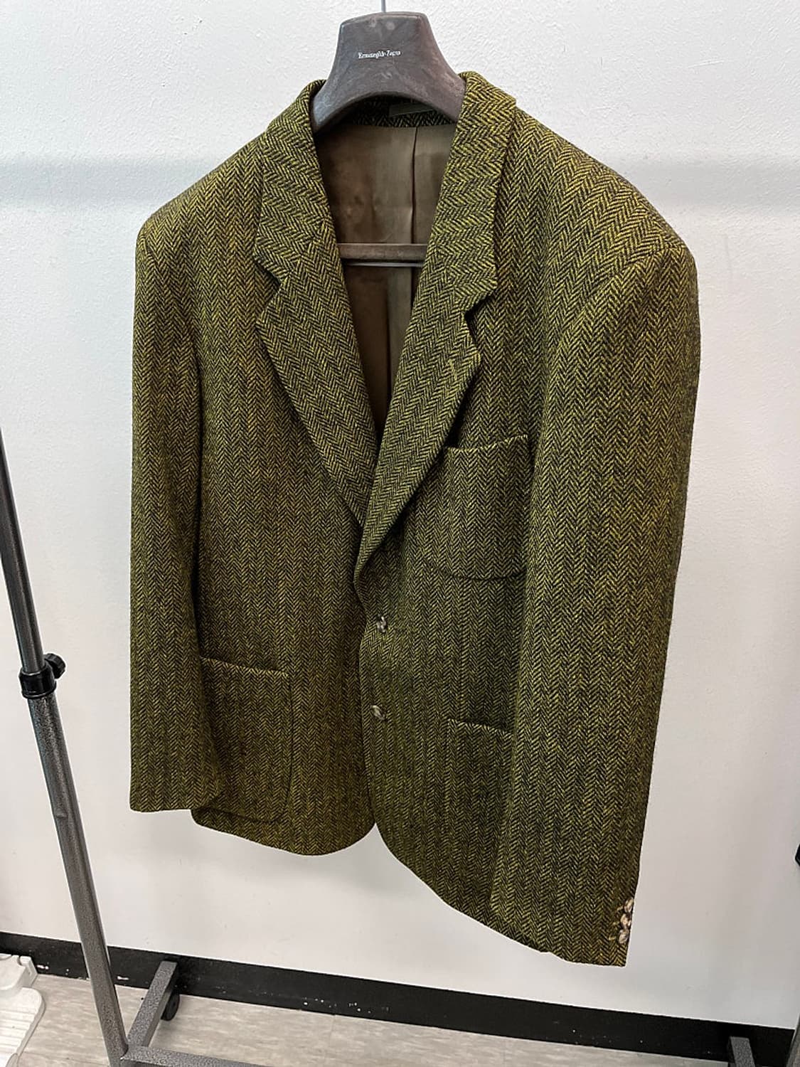 110-115) 휴고보스 00s 그린 헤링본 자켓  상품이미지1