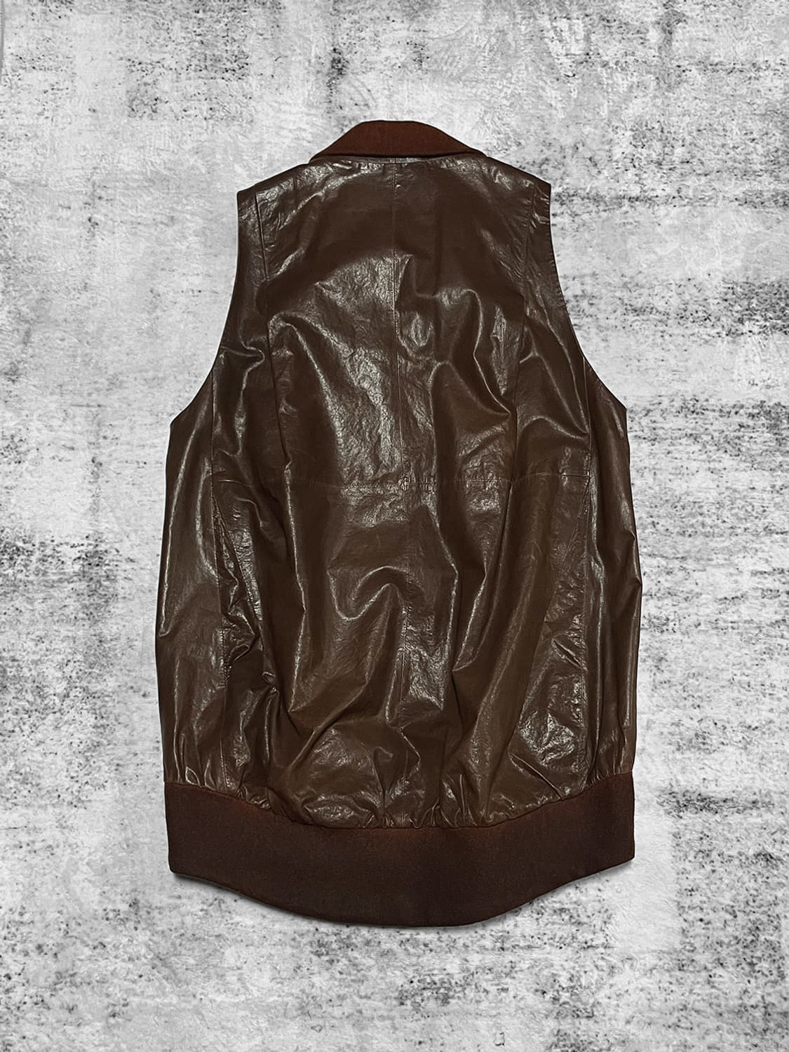 vintage leather long vest  상품이미지7