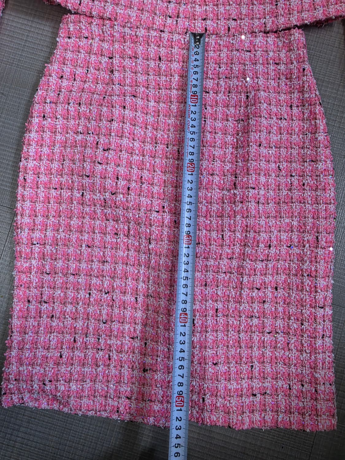 모조에스핀 핑크 트위드 자켓&스커트 셋업 세트 봄~가을 상품이미지2