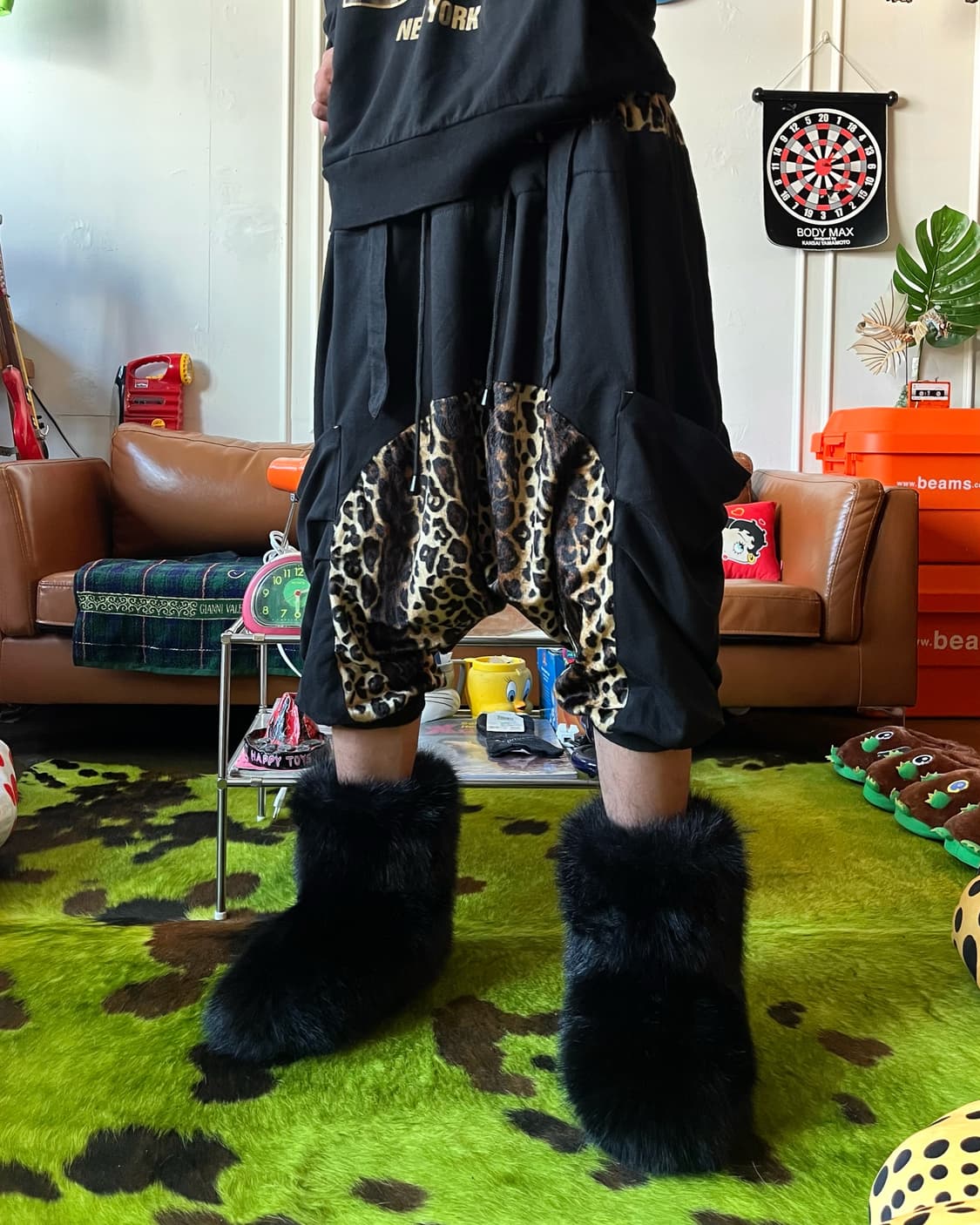 2000s Clash Ahead Leopard Baggy Pants 상품이미지2