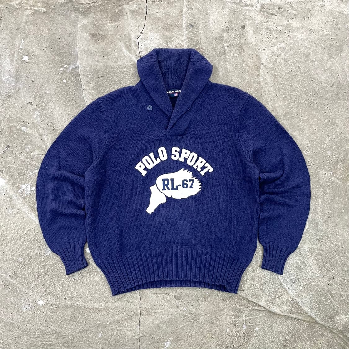 90's 폴로스포츠 숄카라 스웨터 XL 상품이미지1