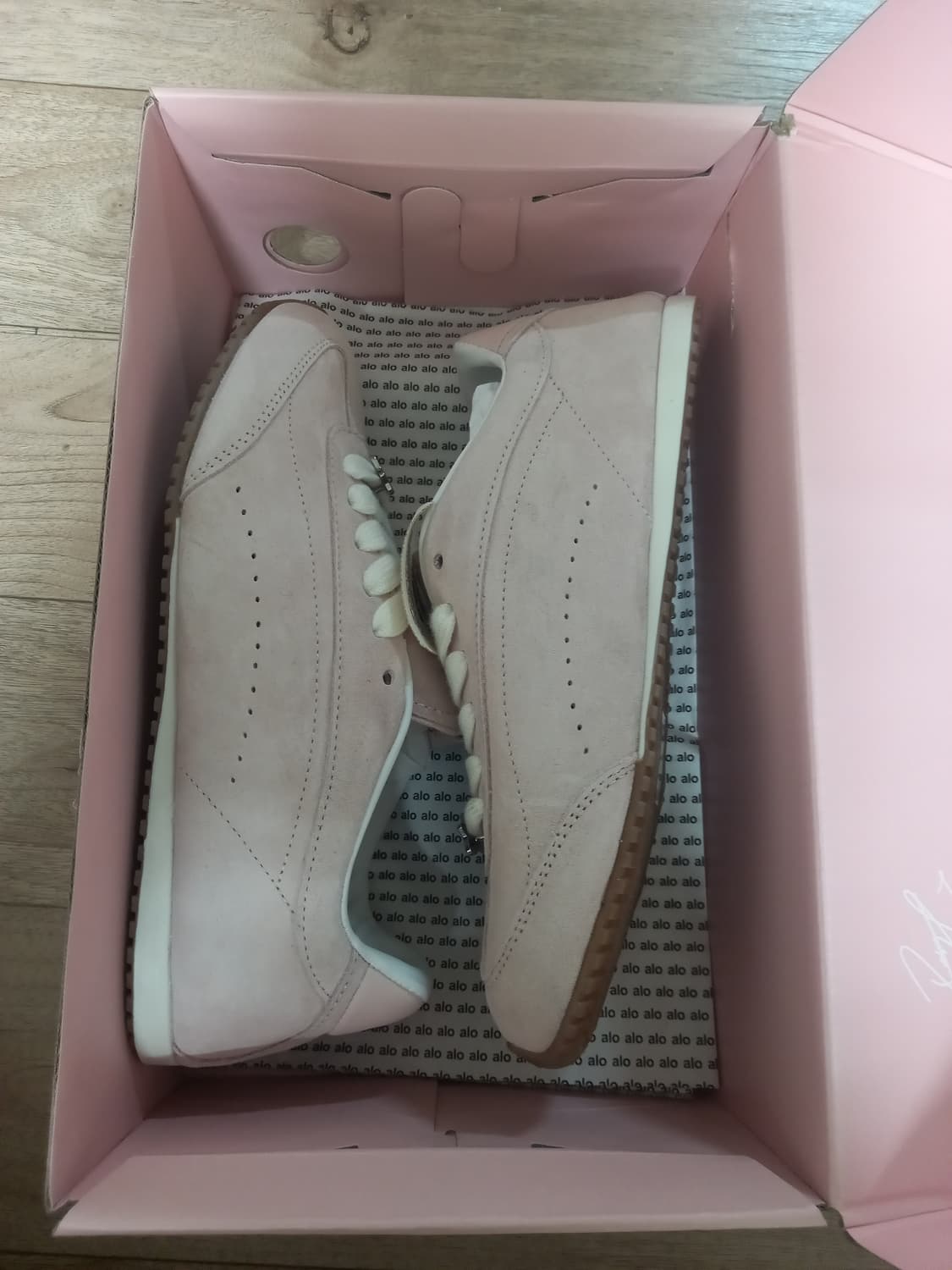 알로*지수 콜라보 스니커즈 핑크 새상품 240 상품이미지6