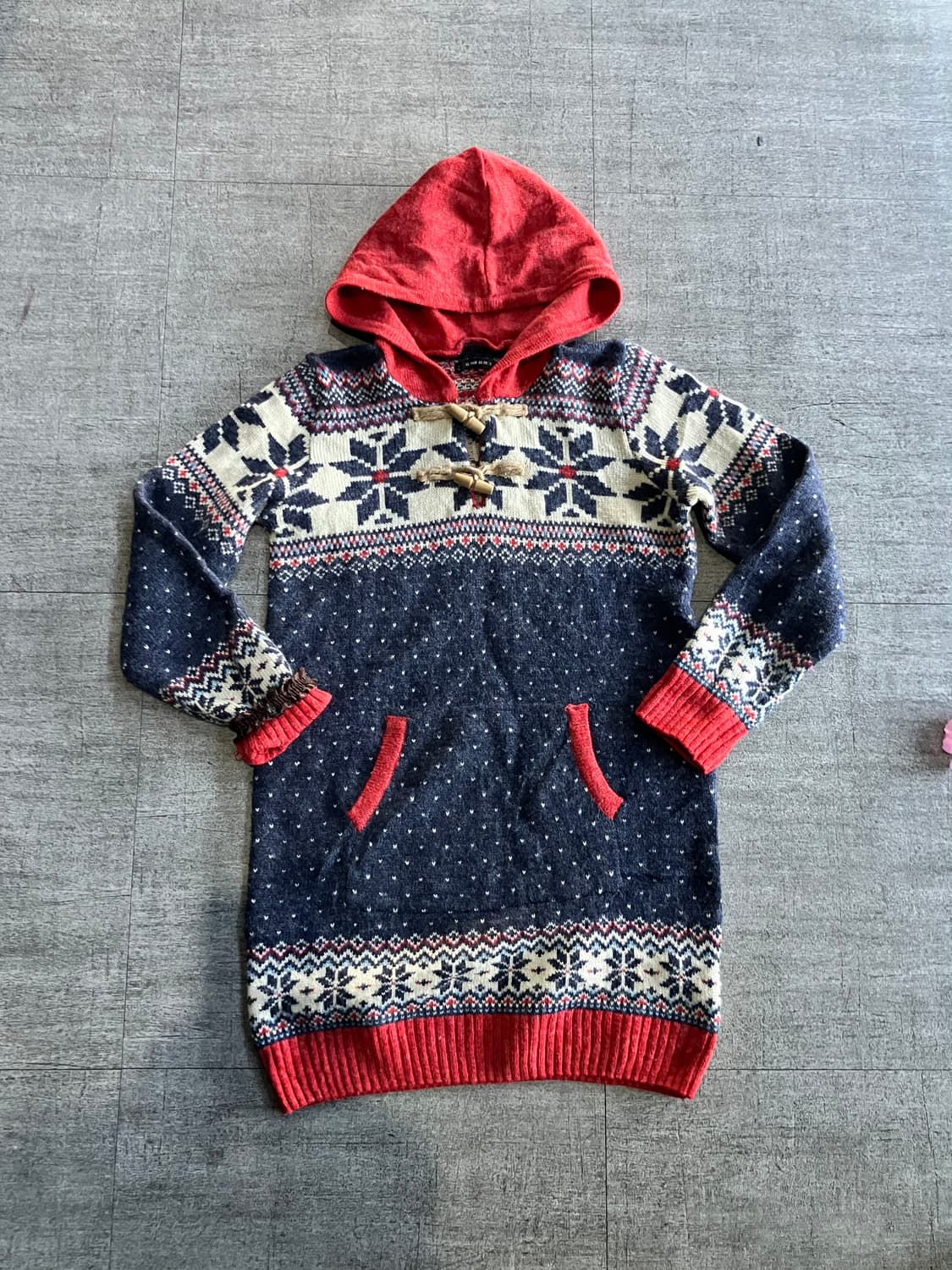 일본빈티지 Asknowaspinky 올드스쿨아메카지 노르딕 니트원피스 상품이미지1