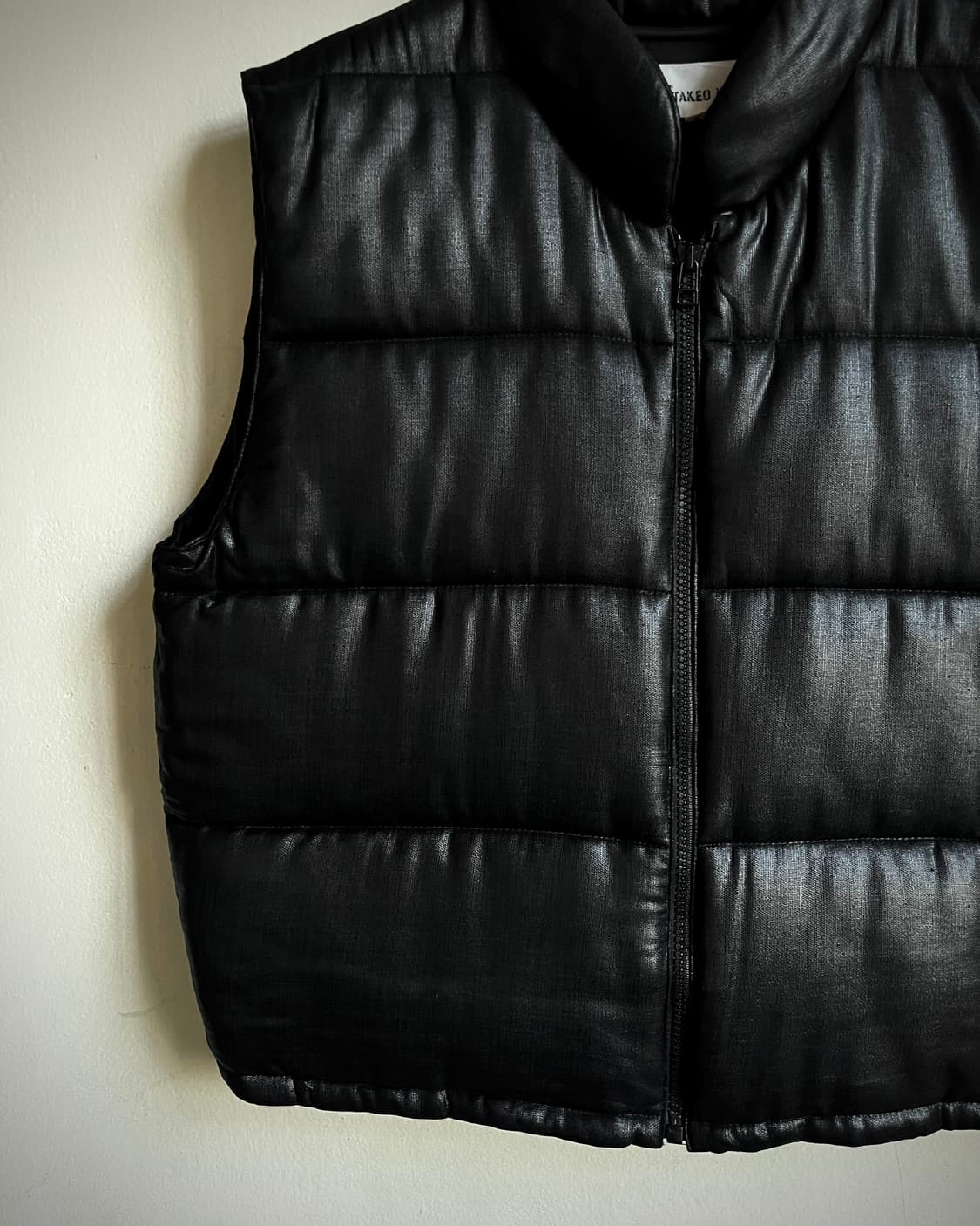 TAKEO NISHIDA Coating Padded Crop Vest 상품이미지6