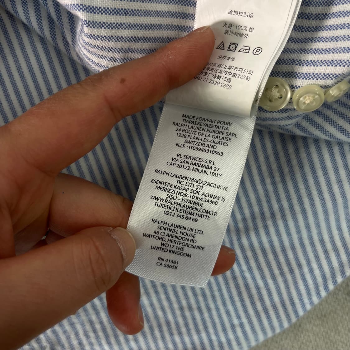 100 폴로랄프로렌 신형라벨 스트라이프 셔츠 상품이미지7