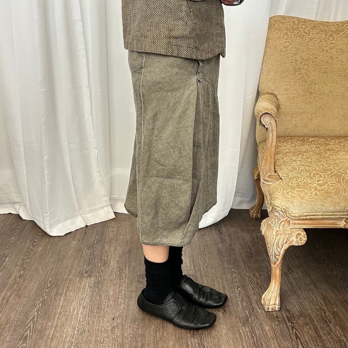 TRANSIT 린넨 비대칭 스커트 상품이미지2