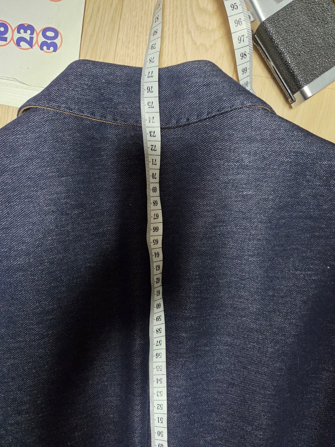 (3회 착용)(ITALY)ELEVENTY 데님 블레이저 인디고 패치 자켓 상품이미지9