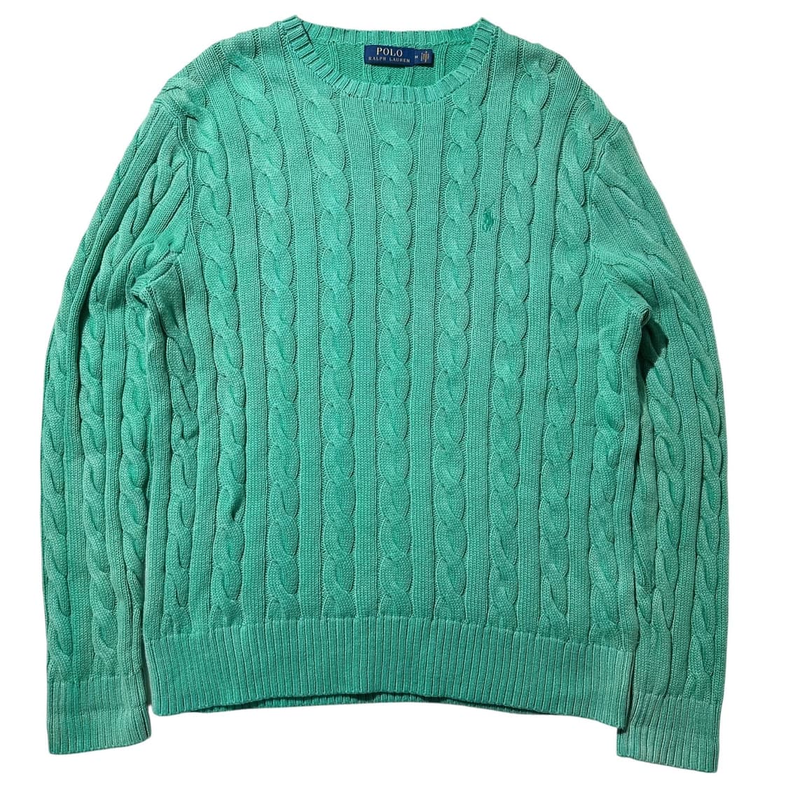 폴로 랄프로렌 워시드 코튼 케이블 라운드 니트 상품이미지1