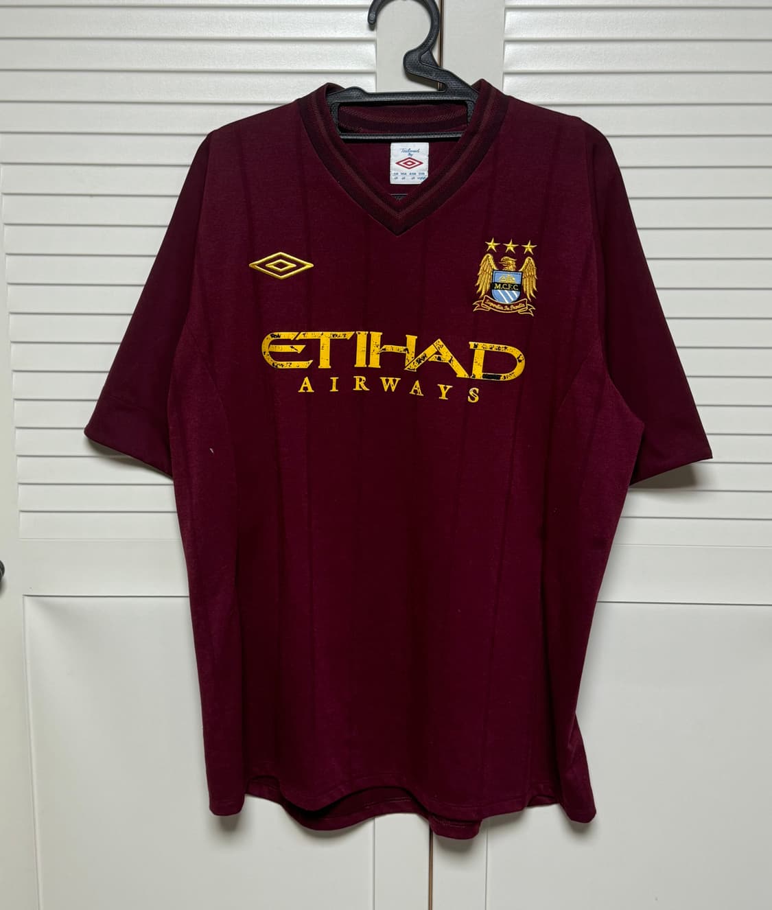12-13 맨체스터 시티 어웨이 엄브로 유니폼 반팔 노마킹 상품이미지1