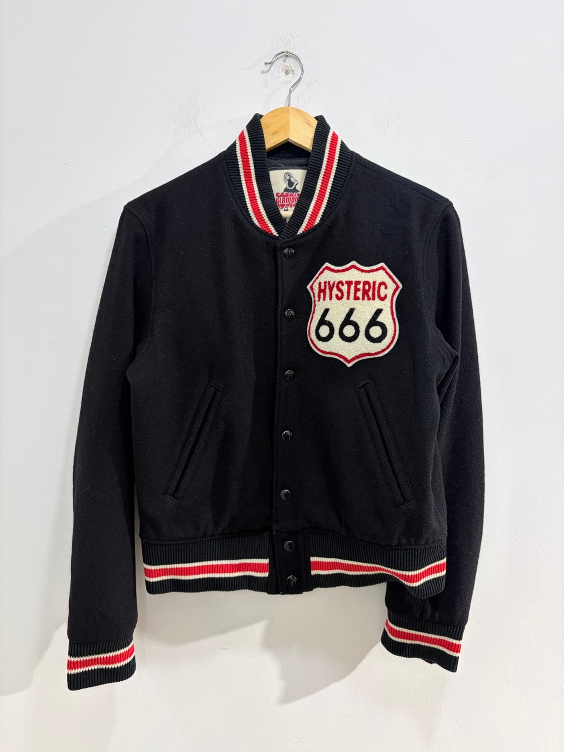 90s 히스테릭 글래머 Kinky 666 울 바시티 자켓 상품이미지4