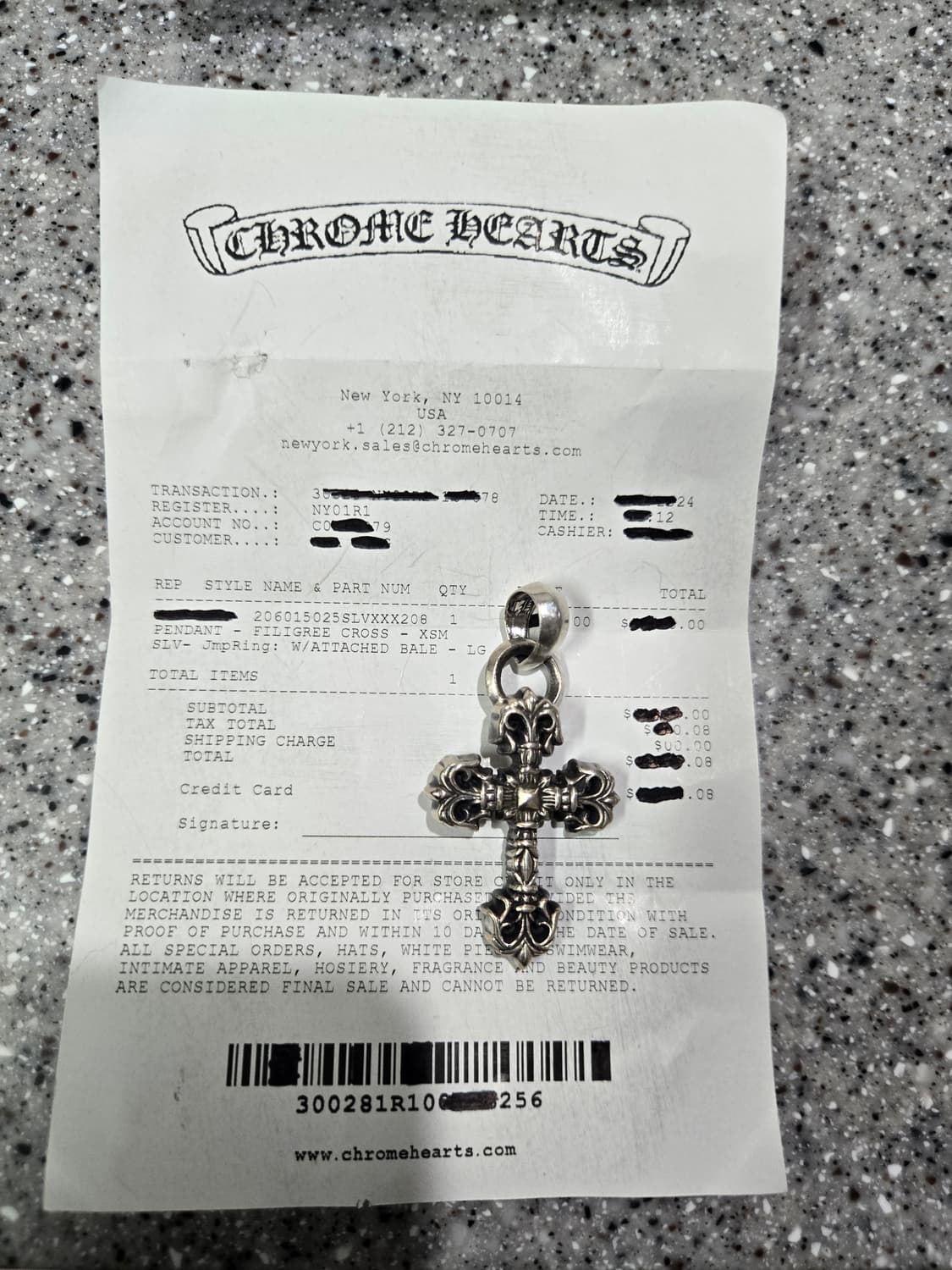 크롬하츠 필리그리 위드베일 펜던트 상품이미지1