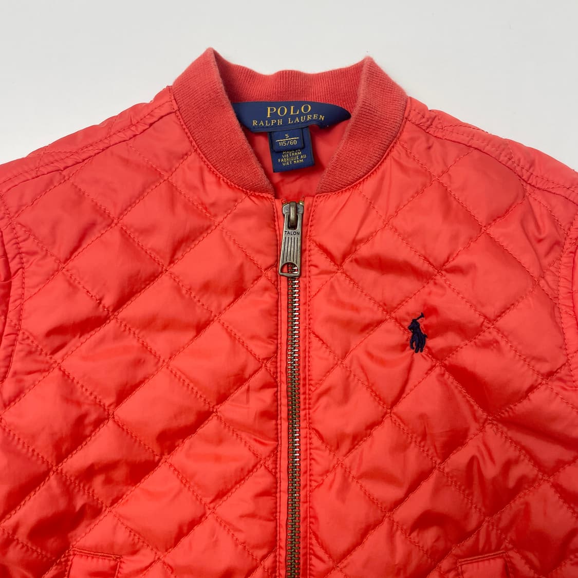 [중고] 폴로 랄프로렌 키즈 퀼팅 봄버 패딩 자켓 오렌지 상품이미지2