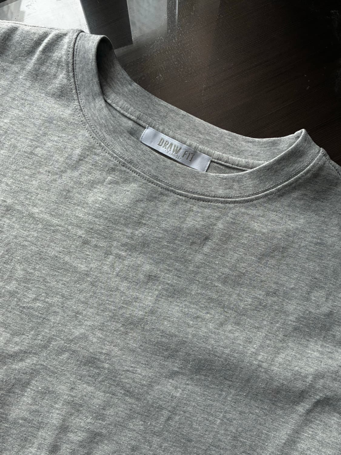 (XL) 드로우핏 헤일 코튼 크롭 하프 티셔츠 [M.GREY] 반팔 상품이미지9