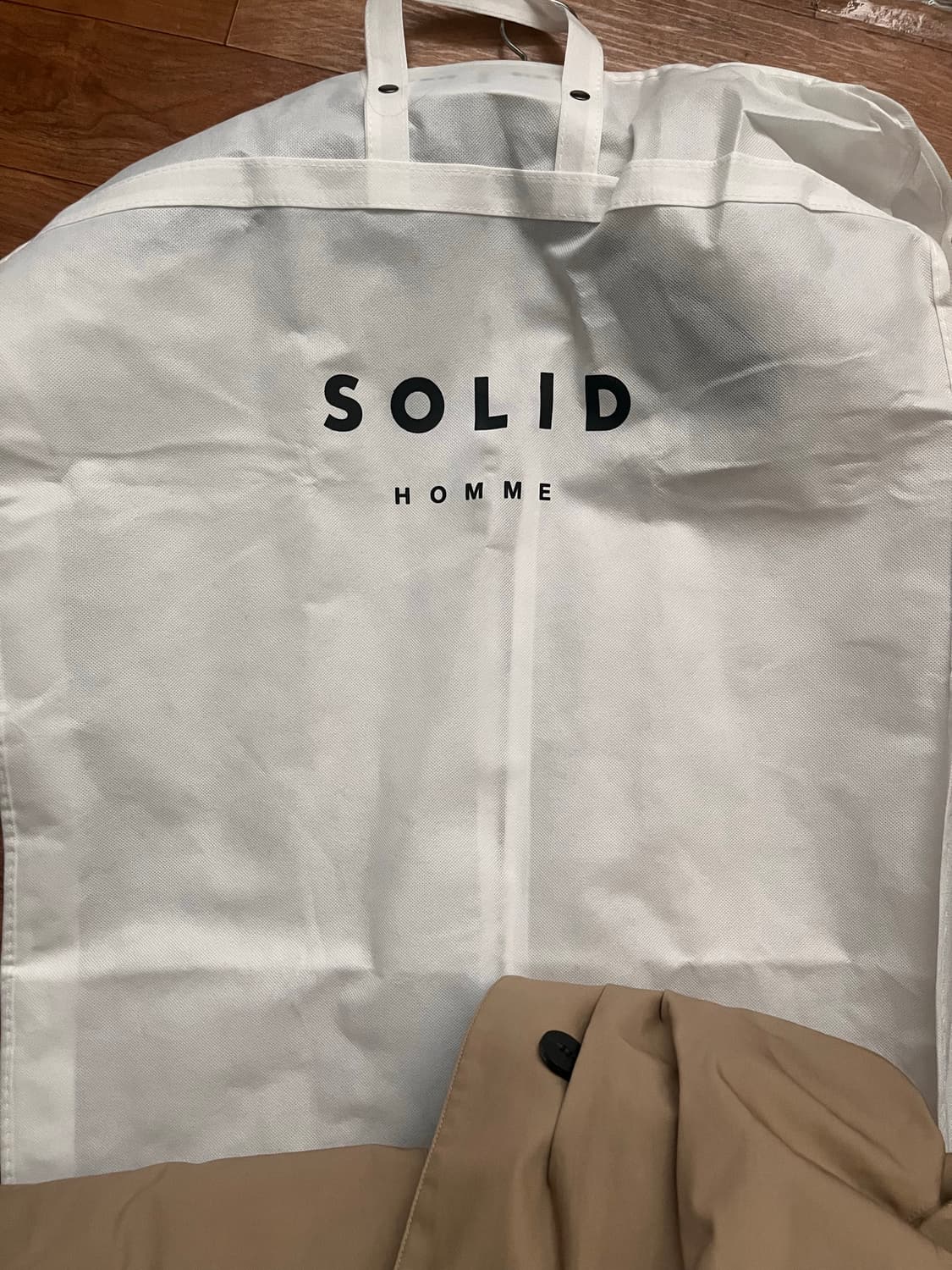 솔리드옴므 베이지 트렌치코트46 상품이미지5