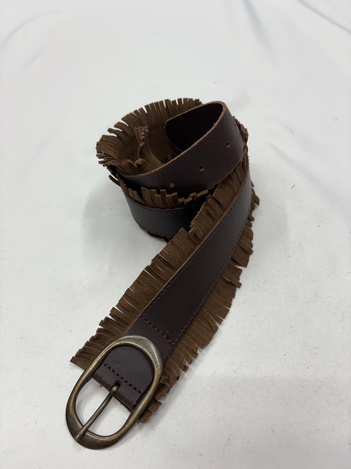  빈티지 웨스턴 컨트리 레더 프린지 벨트 상품이미지1