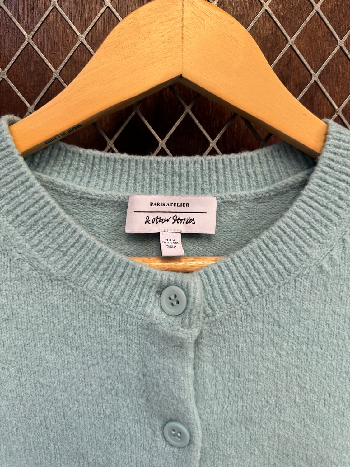 앤아더스토리즈 베이직 스카이블루 울 니트 가디건 M 상품이미지3