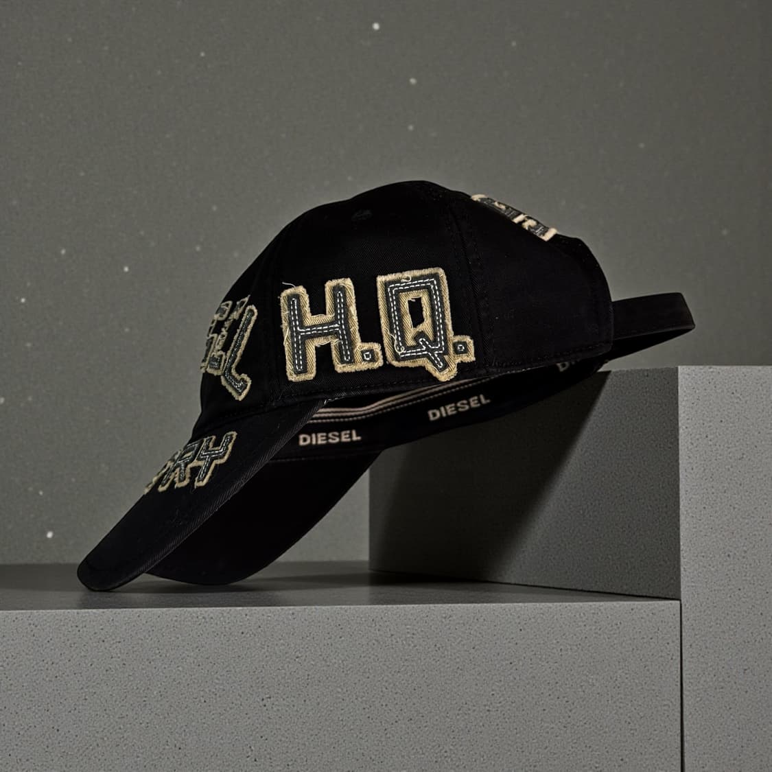 디젤 00AW 인더스트리 자수 데미지 볼캡 상품이미지4
