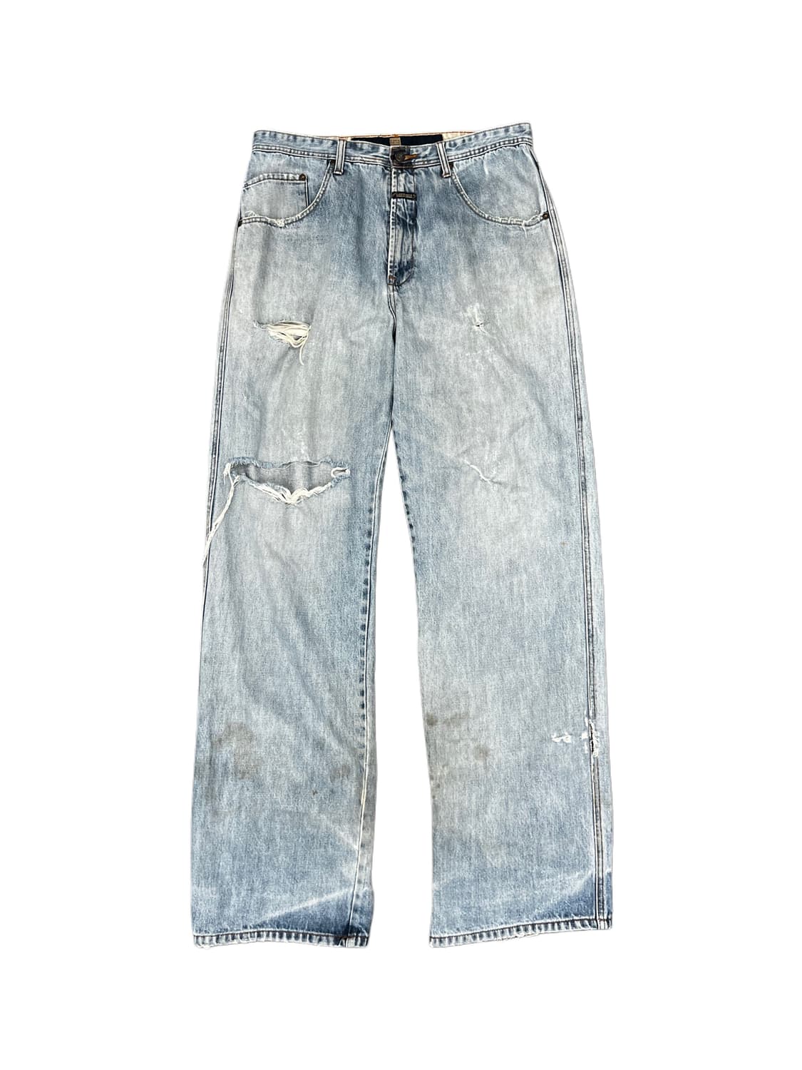 90s) girbaud damaged denim pants 상품이미지1