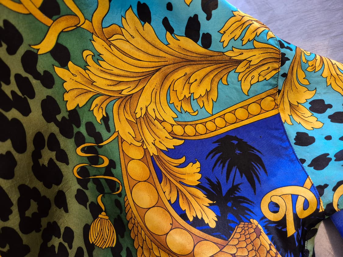 90s 지아니 베르사체 마이애미 실크 셔츠 상품이미지8