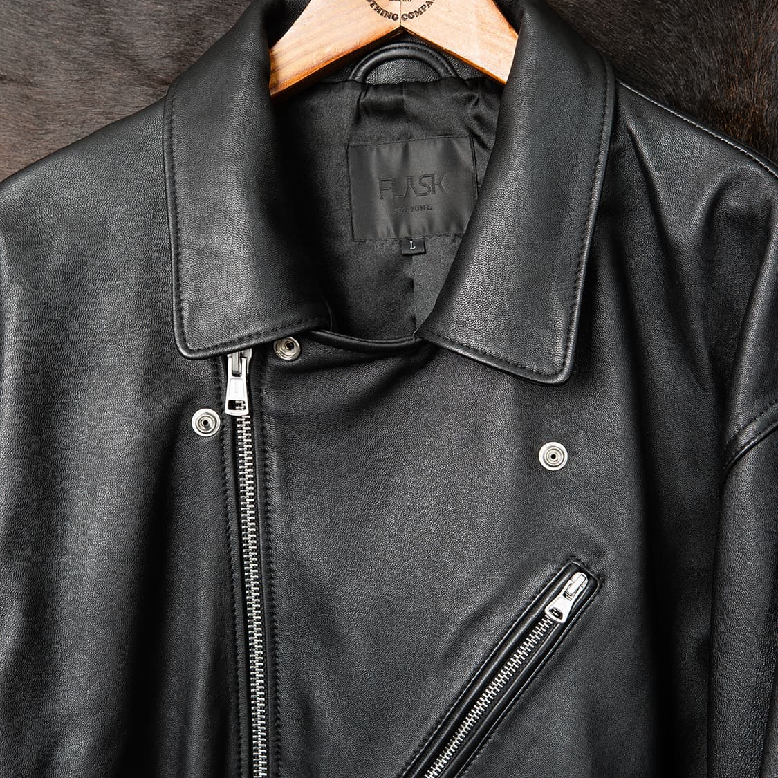 [110~120] FLASK 양가죽 더블라이더 자켓  상품이미지4