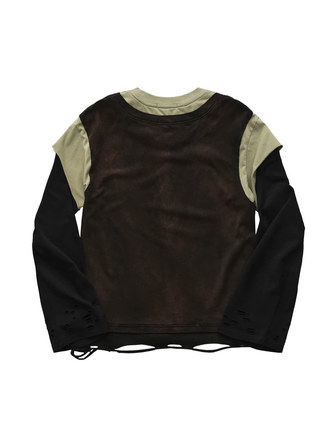 Three-Panel Distressed Cotton Pullover  상품이미지2