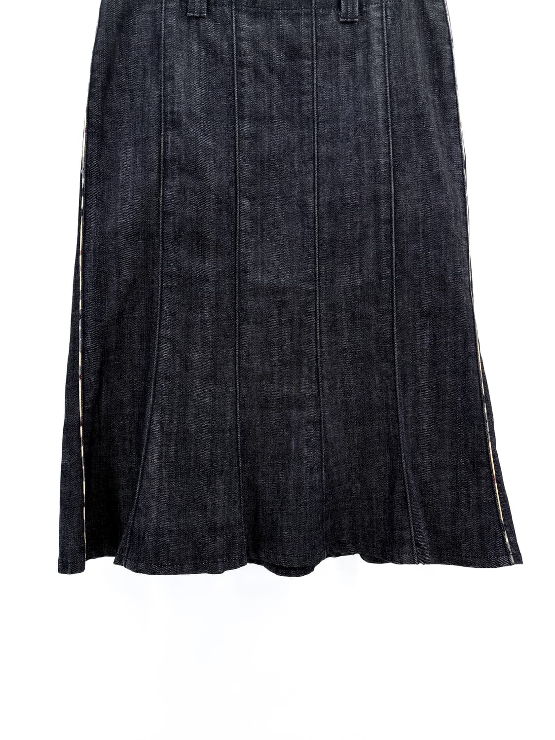 버버리 흑청 데님 롱 스커트 상품이미지5