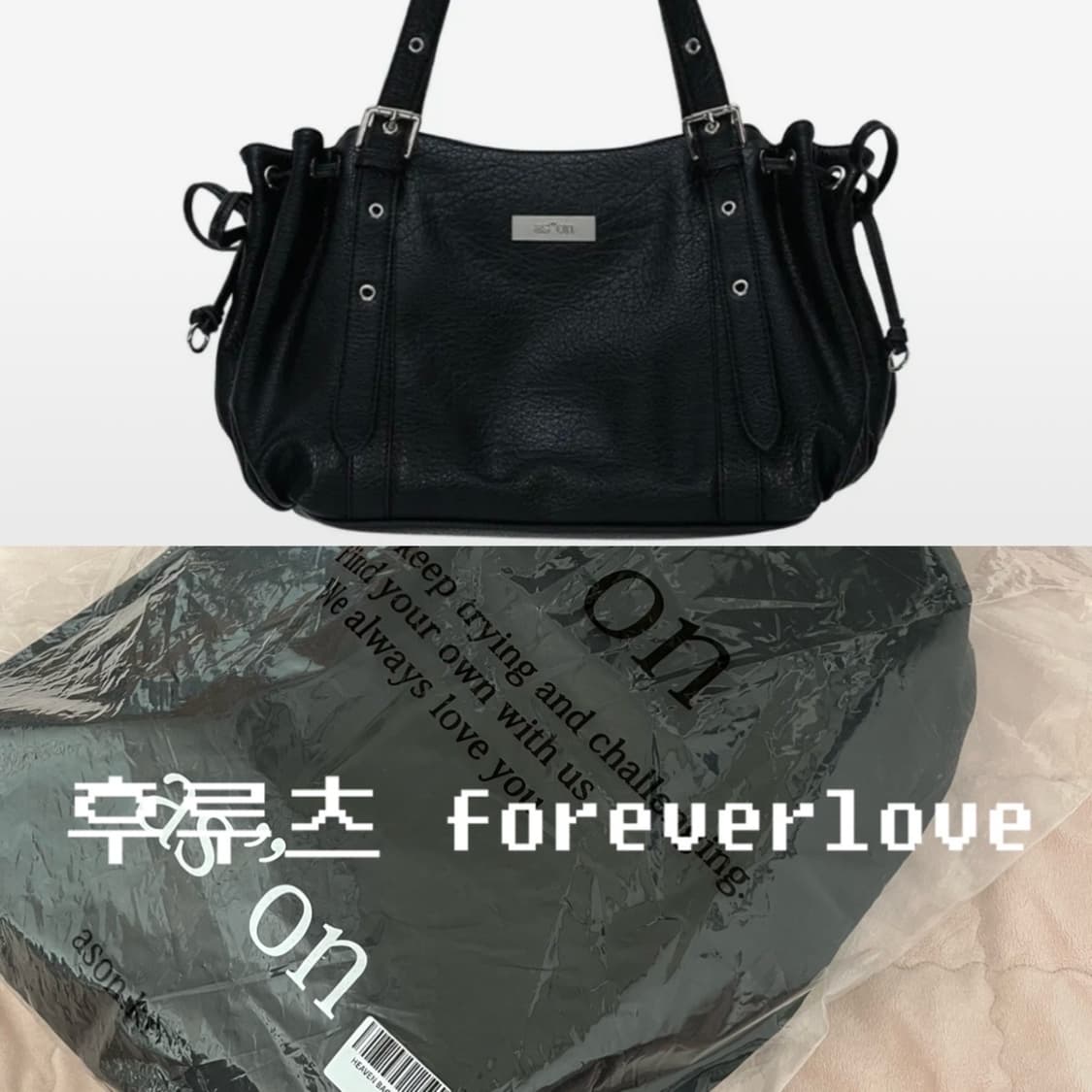 새상품) 애즈온 헤븐백 블랙 숄더백 상품이미지1