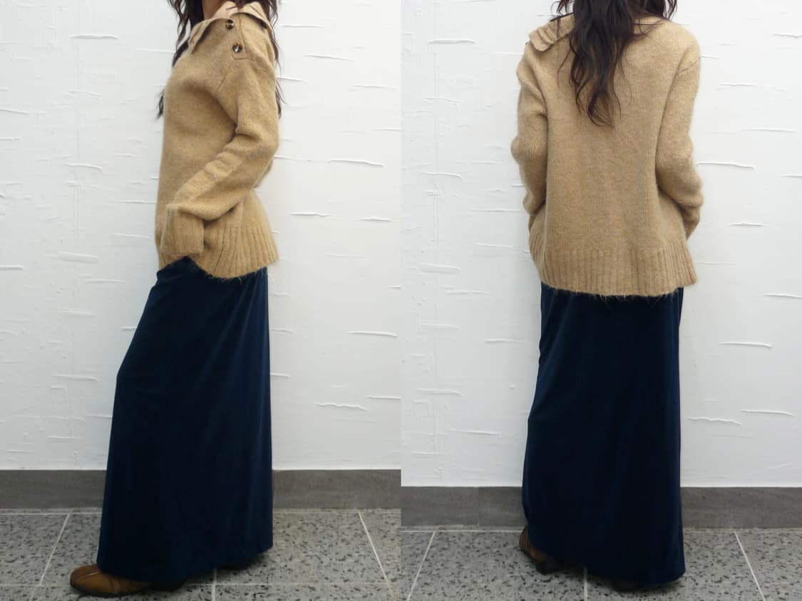 Slanted buttons knit 상품이미지2