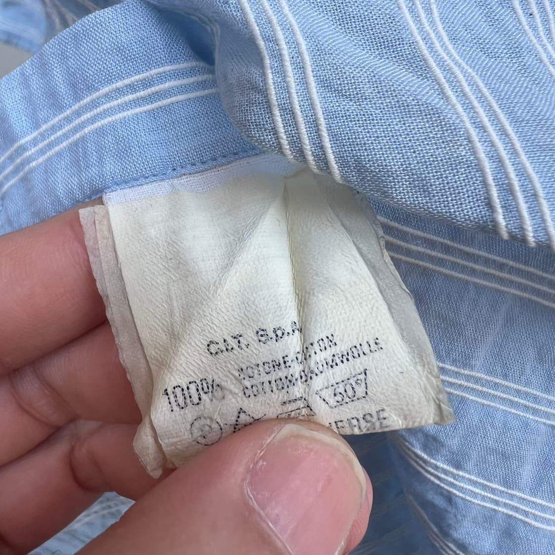 90‘s 엠포리오 아르마니 자가드 스트라이프 셔츠 상품이미지9