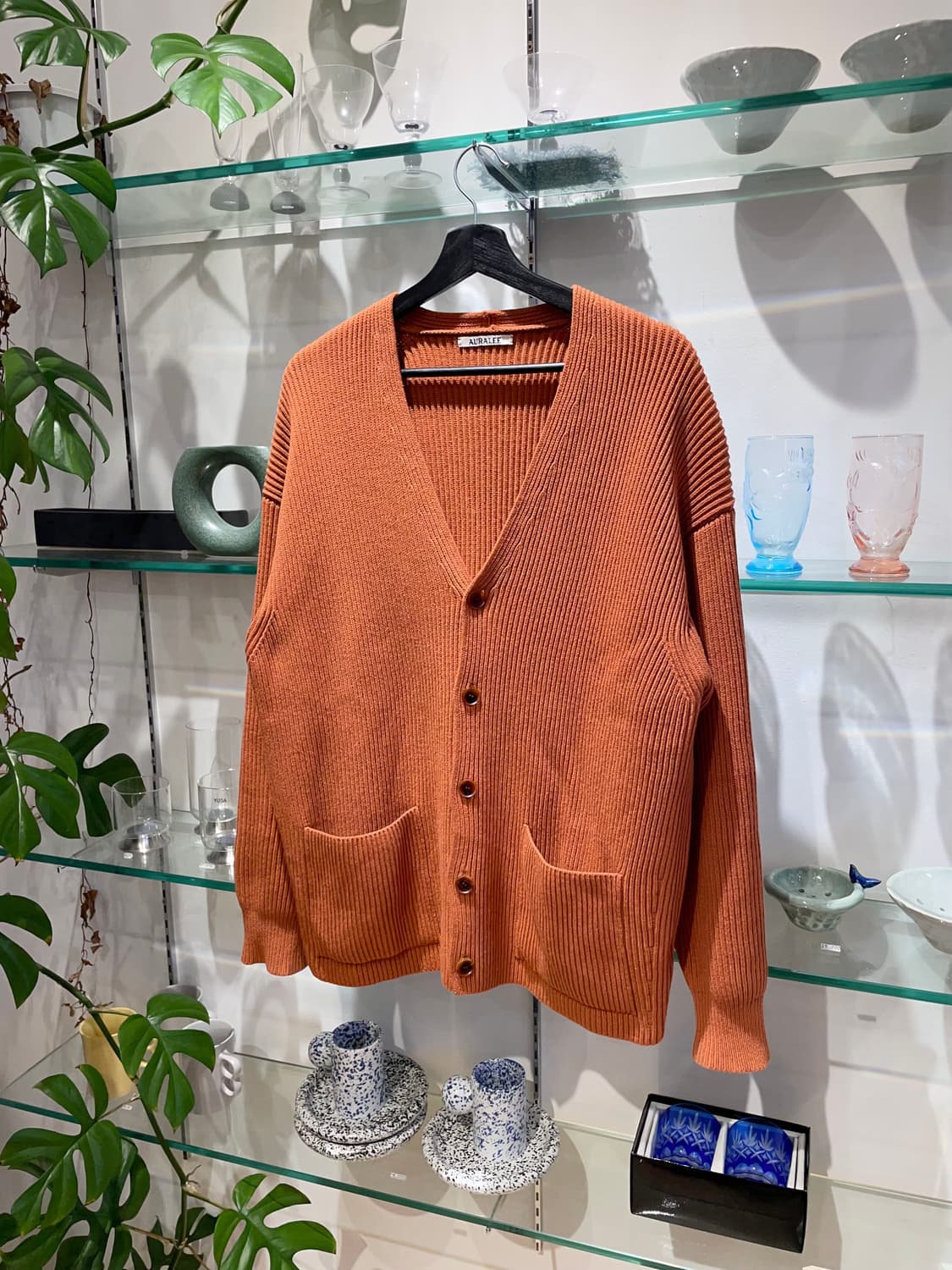 오라리 super fine rib knit cardigan 상품이미지4